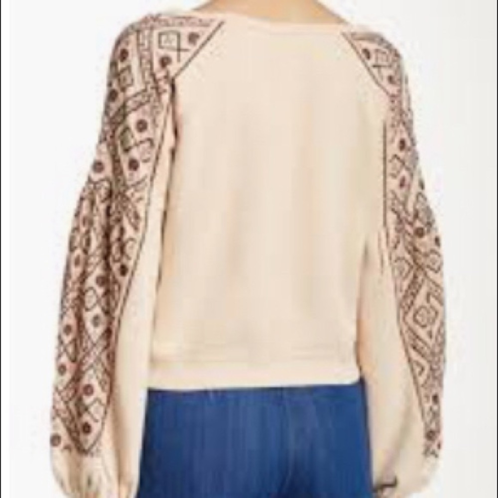 FREE PEOPLE Senorita' Cropped Pullover Sweatshirt - Picture 5 of 6